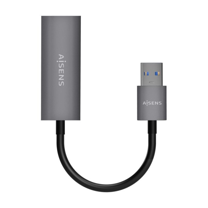 AISENS Adaptador USB 3.0 a Ethernet Gigabit 10/100/1000 Mbps Gris 15cm