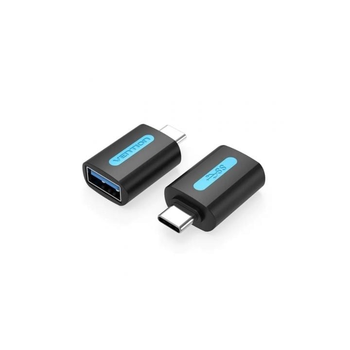 Vention CDUB0 Adaptador USB 3.0 Tipo-C Macho a USB A Hembra Negro 5Gbps 3A