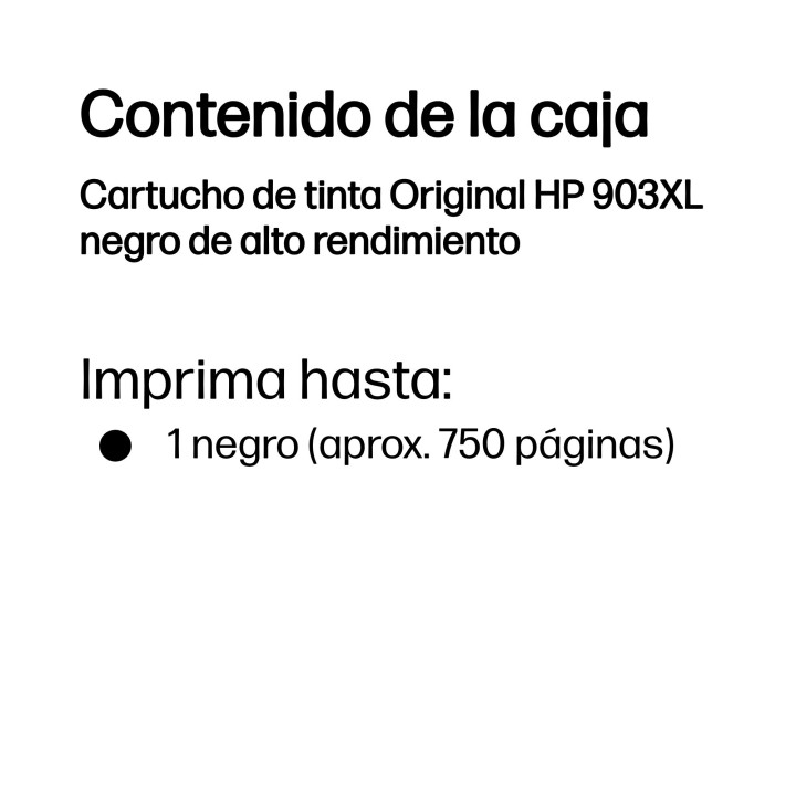 Tinta HP 903XL Negro 8.5ml 750 páginas (T6M15AE)