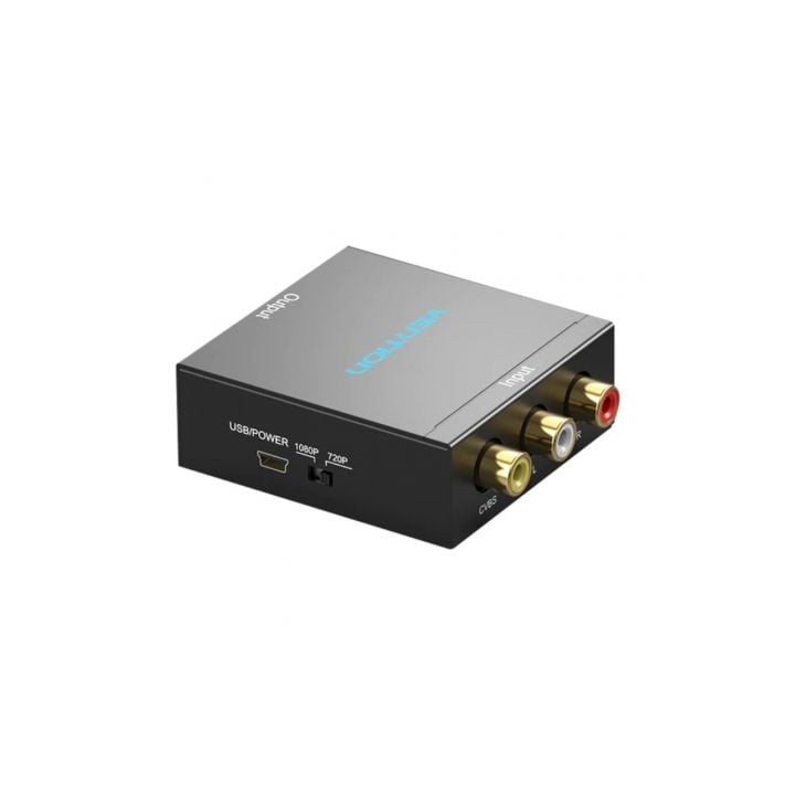 Vention AEFB0 Convertidor RCA a HDMI USB Metal Negro 1080p