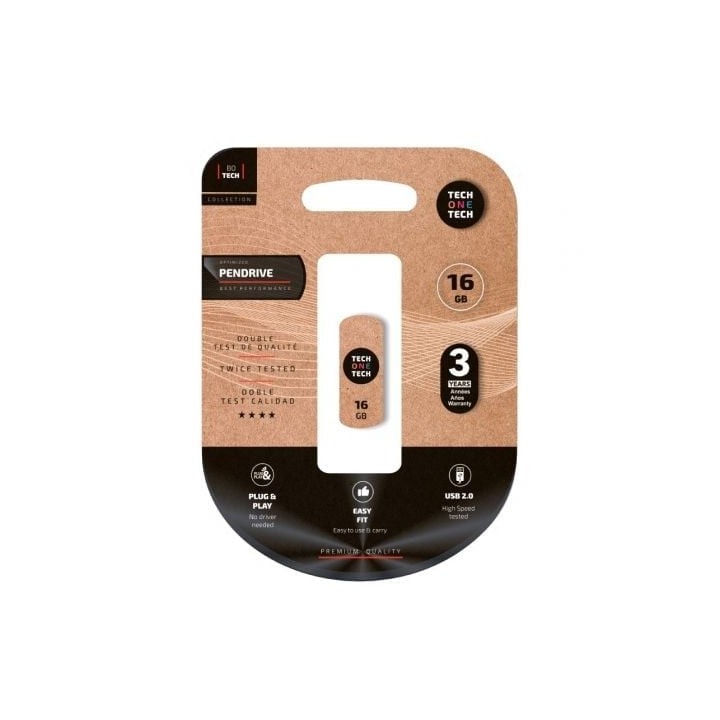 Tech One Tech Pro Smart Clip Pendrive 16GB USB 2.0 Almacenamiento