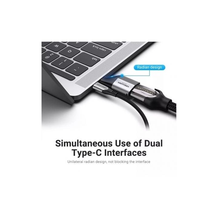 Vention TCDH0 Adaptador USB Tipo-C a HDMI 4K UHD Gris Dorado