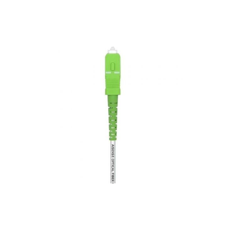 AISENS Latiguillo Fibra Óptica G657A2 SC/APC-SC/APC 9/125µm 1m Blanco