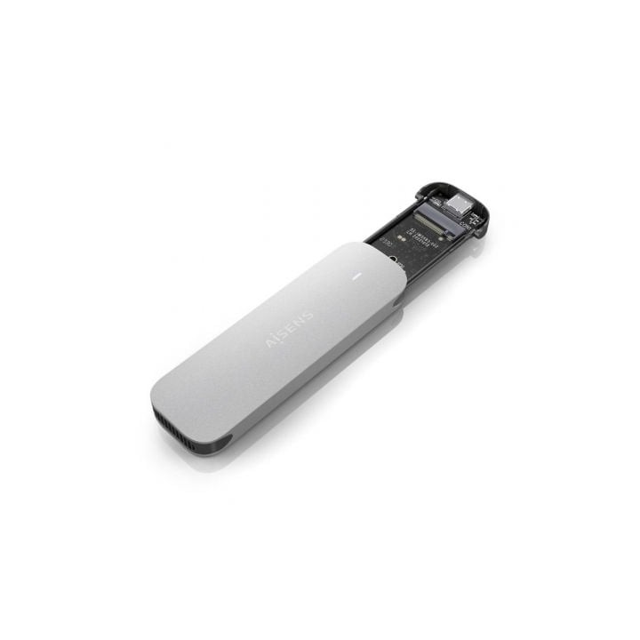 AISENS ASM2-025SL Caja Externa SSD M.2 NVMe USB 3.2 Gen2 Sin Tornillos Plata
