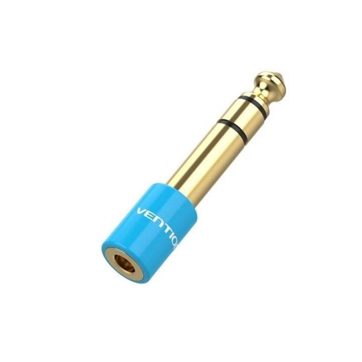 Vention VAB-S01-L Adaptador Jack 6.5 Macho a 3.5 Hembra Azul chapado en oro