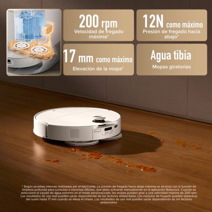 Roborock Qrevo CurvX Robot Aspirador Fregasuelos Y Autovaciado Blanco