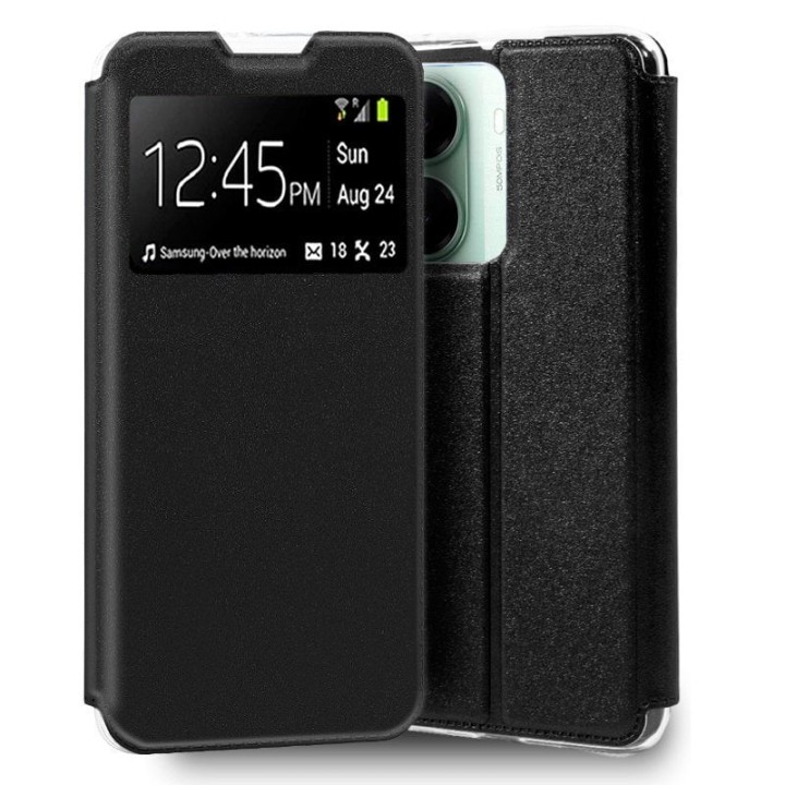 Cool Funda Flip Cover para Xiaomi Poco X7 Pro 5G Liso Negro