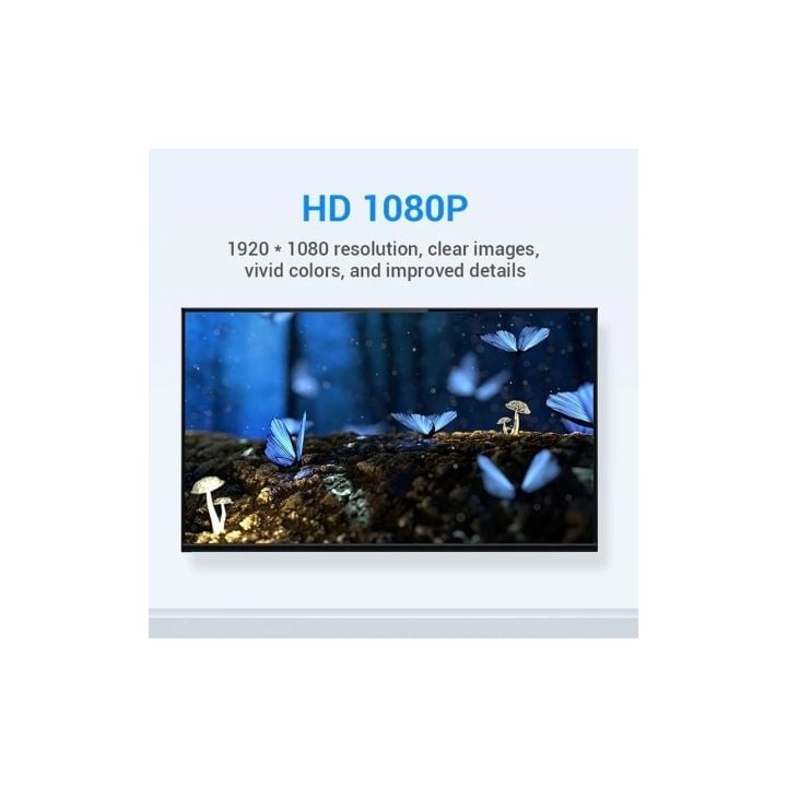 Adaptador Vention ECDB0 DVI Macho HDMI Hembra Chapado Oro PVC 1920x1080