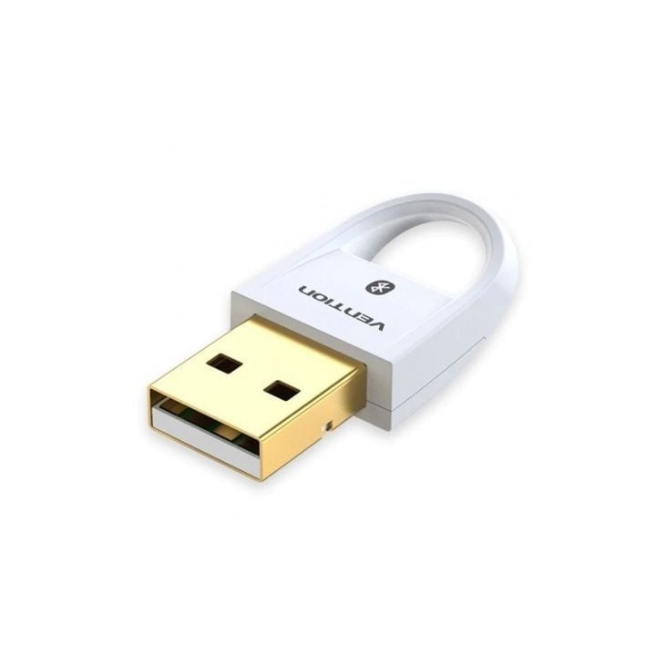 Adaptador USB Bluetooth Vention CDSW0 5.0 Realtek RTL8761B 20m 7 dispositivos Hi-Fi Blanco