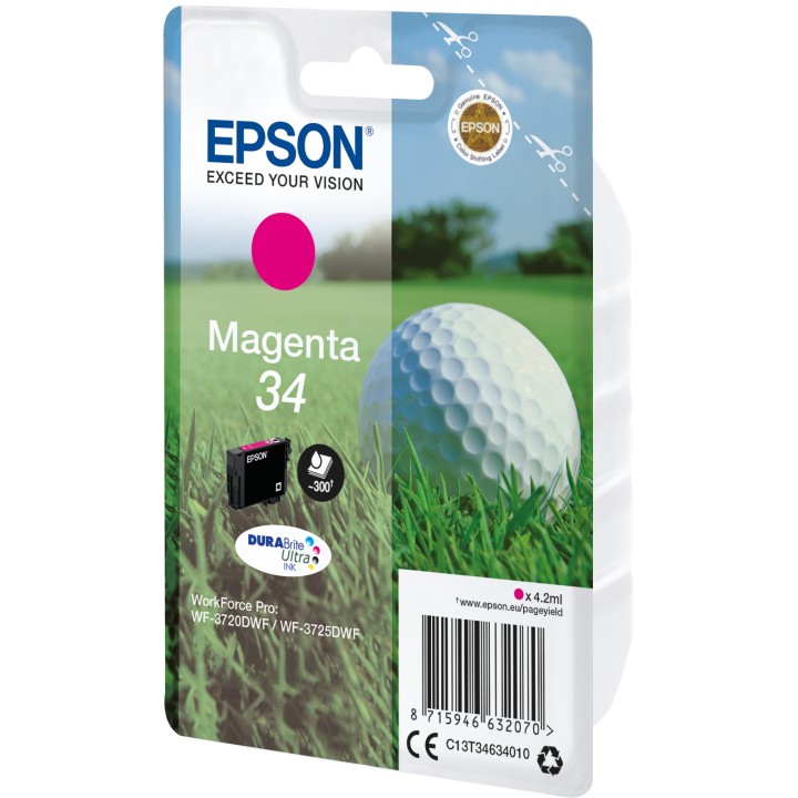 Tinta Epson 34 Magenta 4.2ml 300 páginas (C13T34634010)