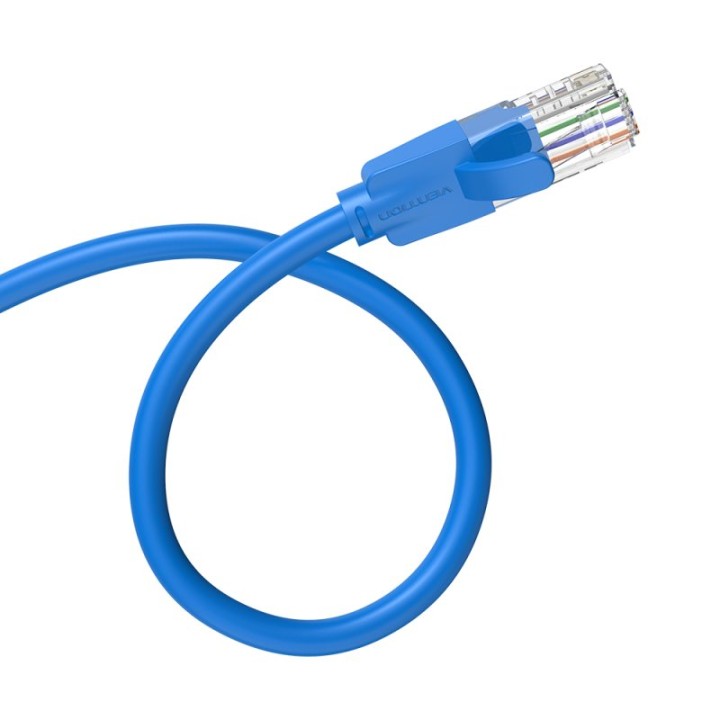 Cable de red Vention IBELG Cat.6 1.5m Azul RJ45 UTP Chapado en oro Gigabit