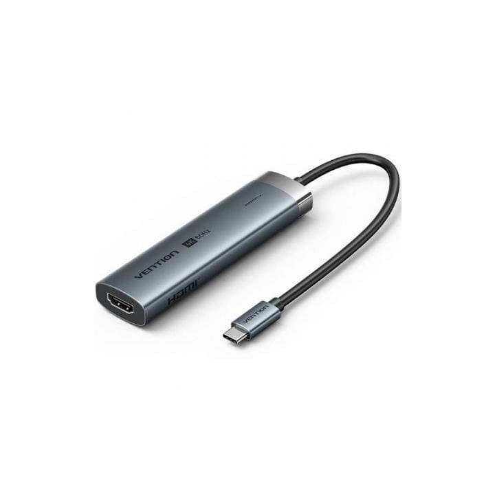 Docking Vention TGMHB USB Tipo-C 3xUSB 3.0 HDMI 4K 1xUSB-C PD 100W Aluminio