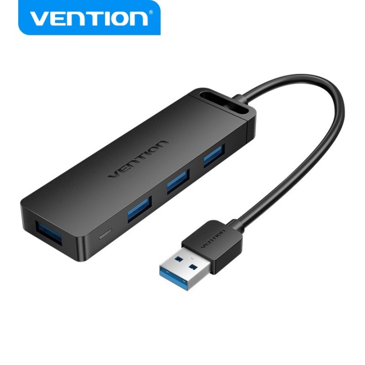 Concentrador USB Vention CHLBD 4 Puertos USB 3.0 MicroUSB PD 50cm Negro