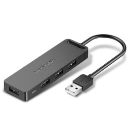 Concentrador USB Vention 4 Puertos USB 2.0 MicroUSB 8TB HDD Soporte Alimentación Externa