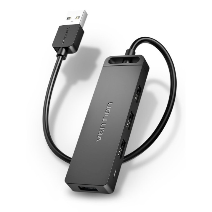 Concentrador USB Vention 4 Puertos USB 2.0 MicroUSB 8TB HDD Soporte Alimentación Externa