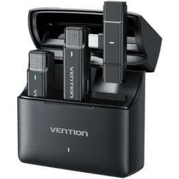 Micrófono Vention NCAB0 USB-C inalámbrico doble con cancelación de ruido y estuche carga