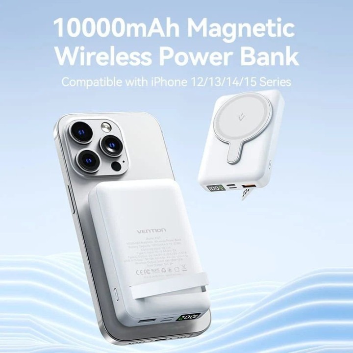 Vention FHTB0 Power Bank 10000mAh Magnetic Wireless 22.5W Negro