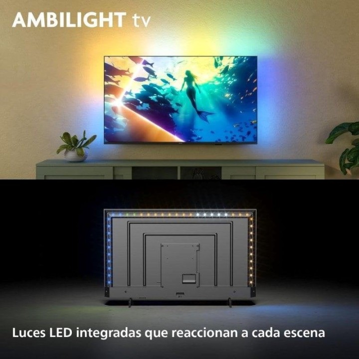 TV Philips LED Ambilight 55PUS8010 55" 4K UHD Titan OS Dolby Atmos Alexa