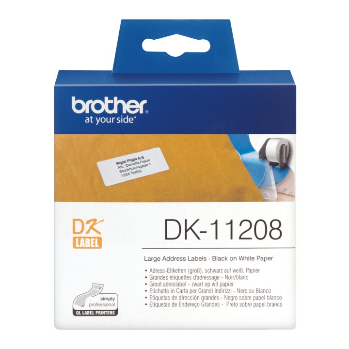 Etiquetas de Dirección BROTHER 38x90mm 400U (DK-11208)