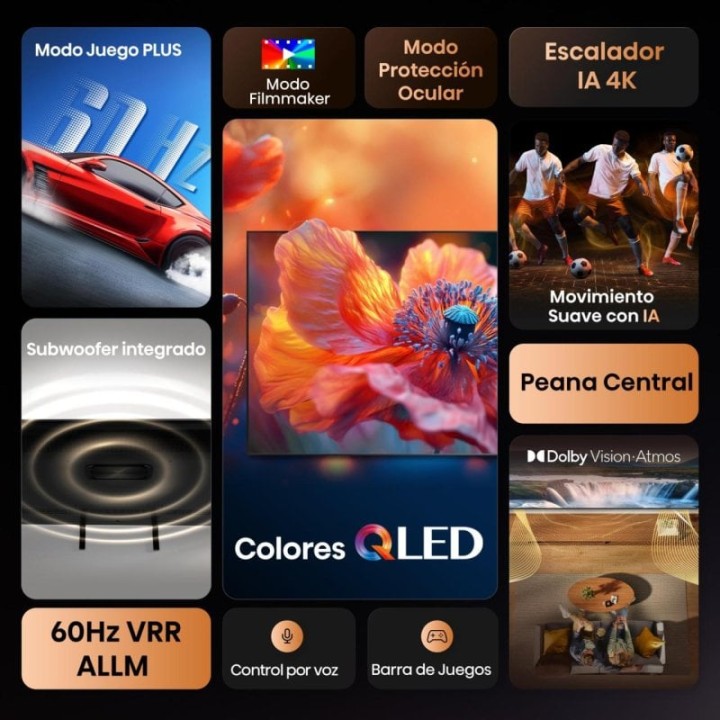 Hisense QLED 65A7Q 65″ 4K Bluetooth HDMI 2.1 Subwoofer Alexa VIDAA Voice Dolby Vision Atmos