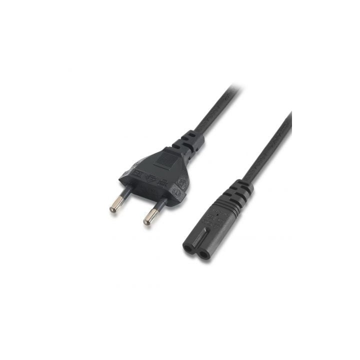 Cable alimentación AISENS A132-0173 1.5m CEE7/16 C7 1500W cobre AWG18 negro