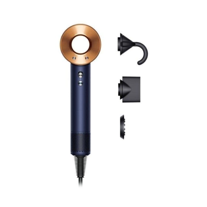 Secador Dyson Supersonic™ Liso+Ondulado Azul Cobre 1600W 3 velocidades Función Iónica Y Disparo Frío