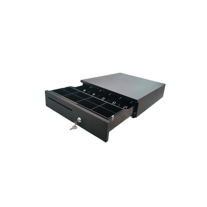 Cajón portamonedas 10POS CP-405N Negro 405x420x100mm Manual/Automático RJ12 12V