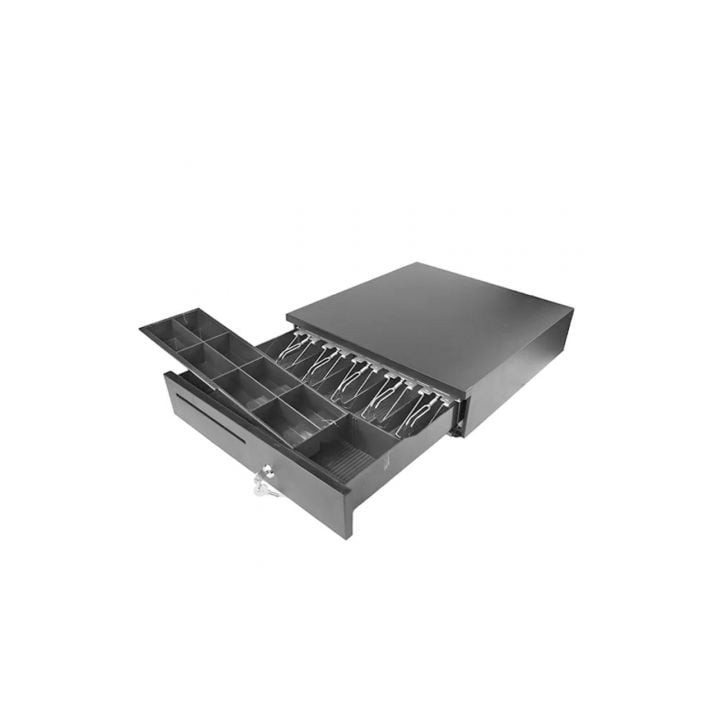 Cajón portamonedas 10POS CP-405N Negro 405x420x100mm Manual/Automático RJ12 12V