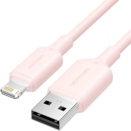Cable USB 2.0 Lightning Vention LAMPH 2m 480Mbps 2.4A Rosa Alta Resistencia