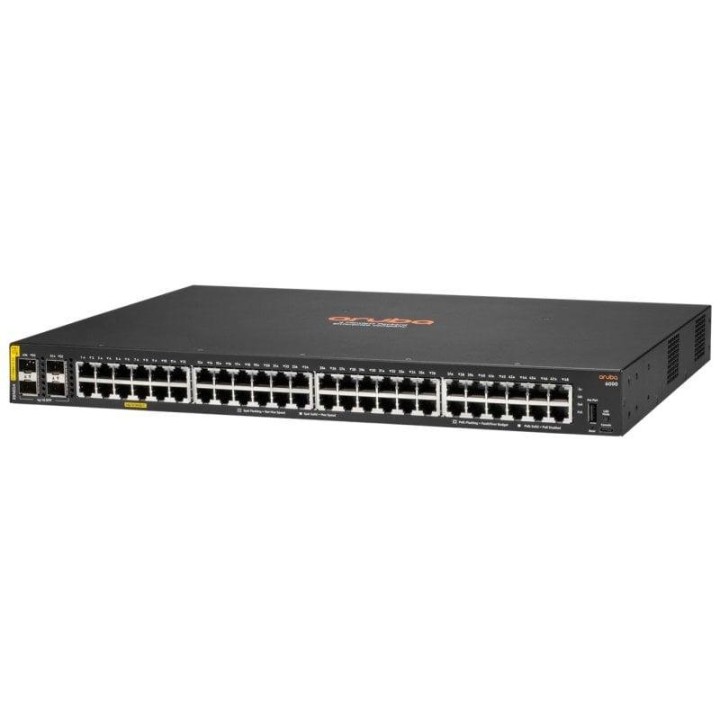 HPE Aruba 6000 48G Class4 Switch Gestionado L3 48 Puertos Gigabit + 4 SFP PoE 370W