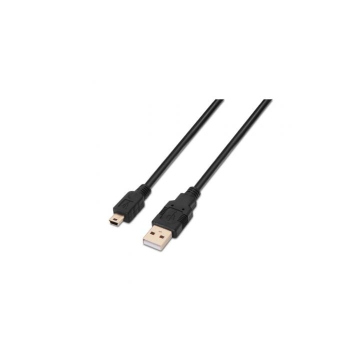 Cable USB AISENS A101-0025 1.8m USB 2.0 A a Mini-USB B Negro RoHS