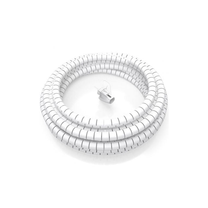 Organizador de cables AISENS A151-0918 2m blanco plástico alta resistencia hasta 25mm adaptador