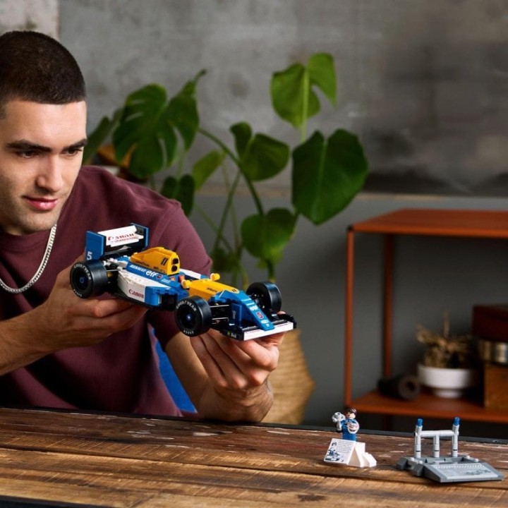 LEGO Icons Williams Racing FW14B y Nigel Mansell, Maqueta para Adultos Coleccionistas de F1