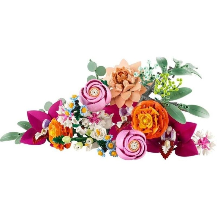 Lego Botanicals Ramo de Flores Fantasía en Rosa, Decoración Floral para Adultos, Margaritas y Rosas