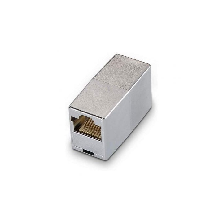 Adaptador RJ45 AISENS A138-0295 Cat.5e STP Hembra/Hembra Apantallado Acero Inoxidable