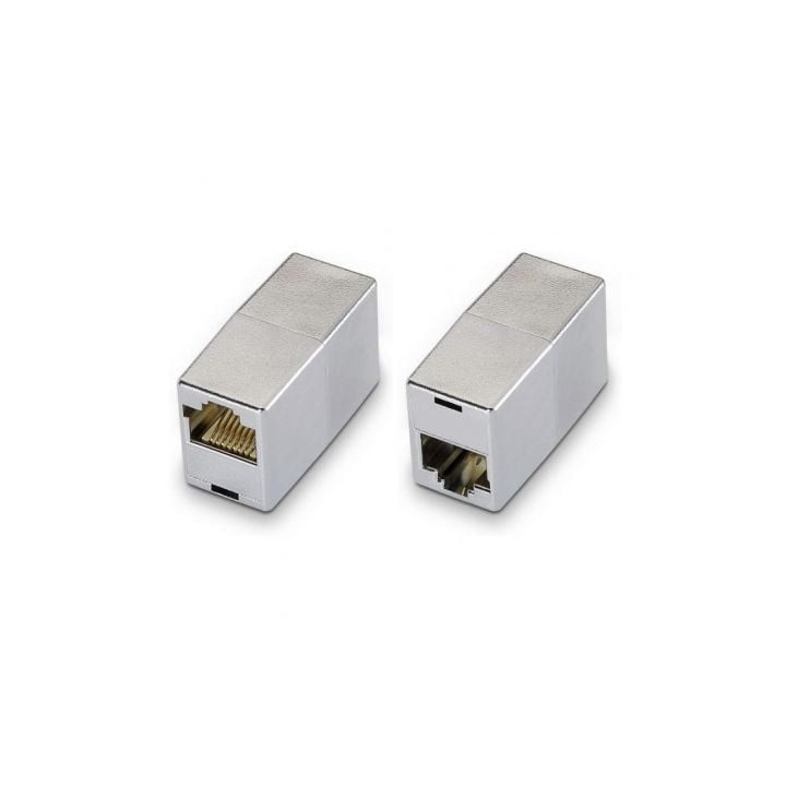 Adaptador RJ45 AISENS A138-0295 Cat.5e STP Hembra/Hembra Apantallado Acero Inoxidable