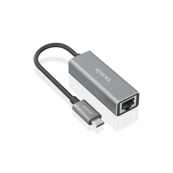 Adaptador USB 3.0 AISENS A109-0898 AX88179A Gigabit Ethernet 1000Mbps Gris 15cm