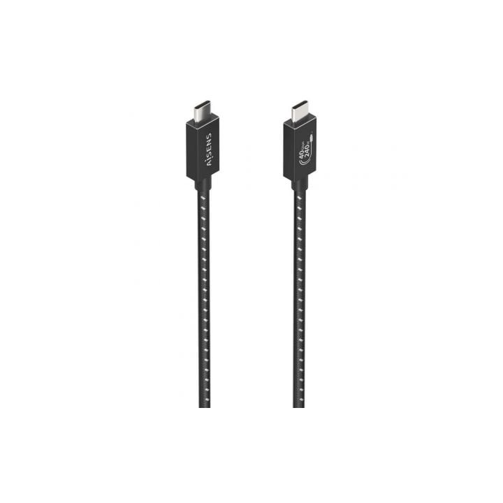 Cable USB AISENS A156-0868 USB4 40Gbps Tipo-C 240W 1.5m Negro E-marker