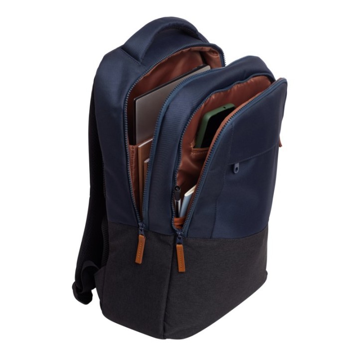 Mochila Trust Lisboa portátil hasta 16″ 23L RPET resistente impermeable azul