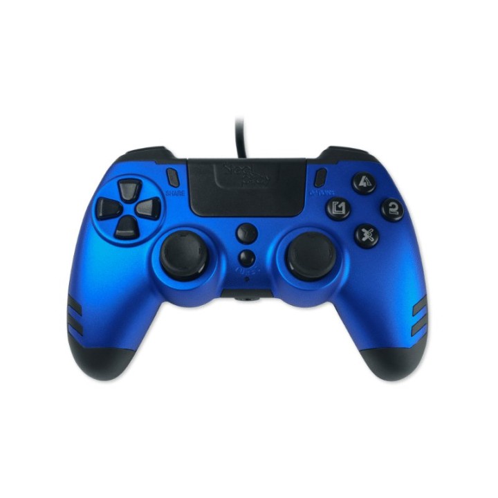 Gamepad Steelplay Blue Edition PS4/PC LED RGB Cable 3m Botones Programables Ergonomía Avanzada