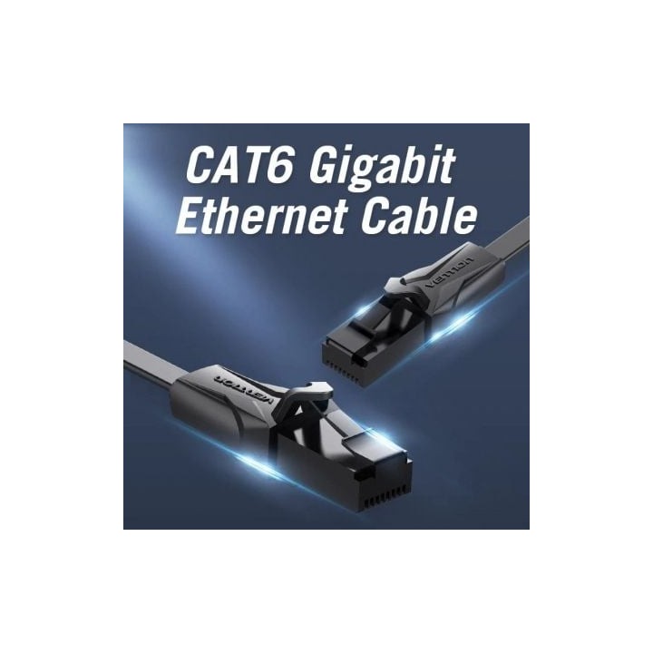 Cable de red Vention IBABF Cat.6 1m RJ45 cobre puro negro