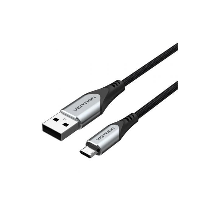 Vention COCHH Cable USB MicroUSB Reversible 3A 480Mbps 2m Gris Nailon