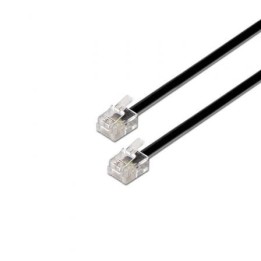 Cable de Teléfono AISENS A143-0319 RJ11 6P4C 4 hilos 2m Negro