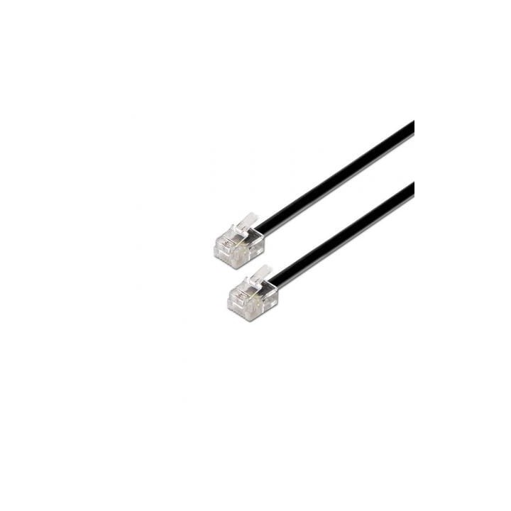 Cable de Teléfono AISENS A143-0319 RJ11 6P4C 4 hilos 2m Negro