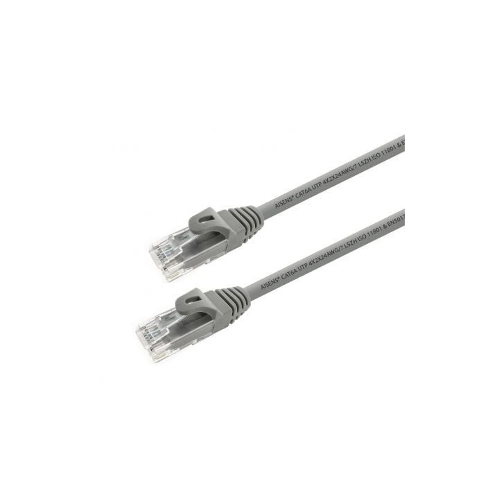 Cable de red AISENS A145-0329 RJ45 Cat6A 5m Gris 100% cobre LSZH AWG24