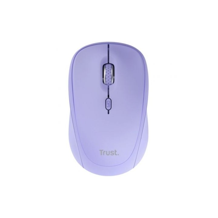 Ratón Trust inalámbrico multidispositivo 1600 DPI compacto clic silencioso púrpura