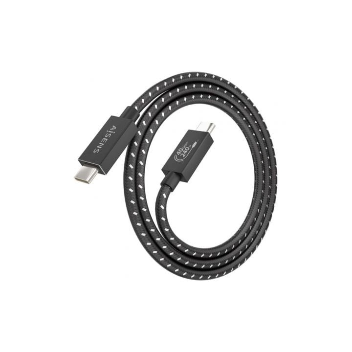 Cable USB AISENS A156-0867 USB4 Gen3x2 40Gbps 240W 8K 1m Gris E-Marker