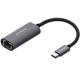 Adaptador AISENS A109-0709 USB-C a RJ45 1000Mbps 15cm Gris Plug&Play
