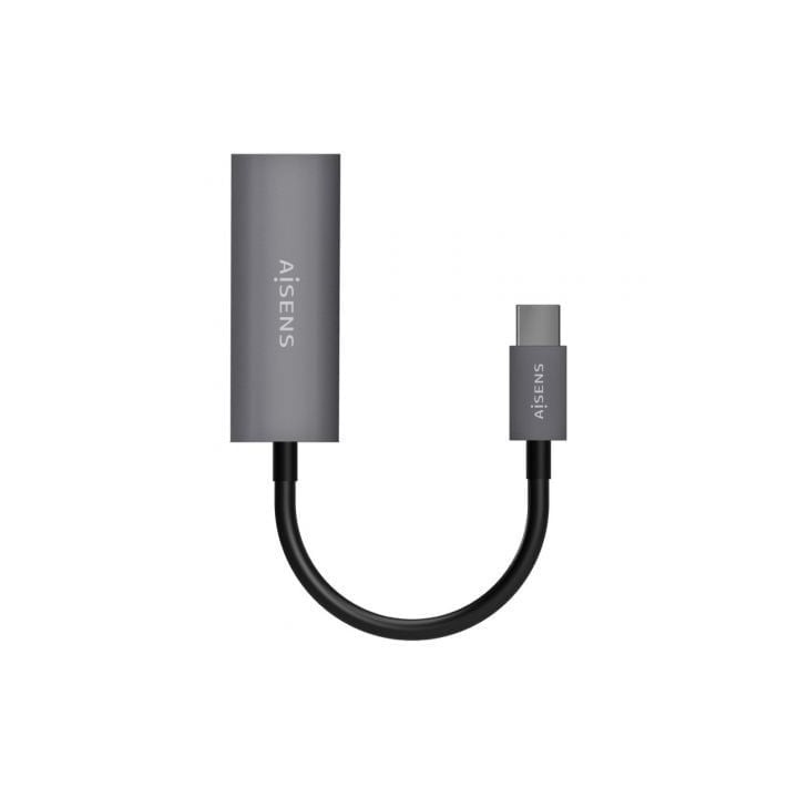 Adaptador AISENS A109-0709 USB-C a RJ45 1000Mbps 15cm Gris Plug&Play