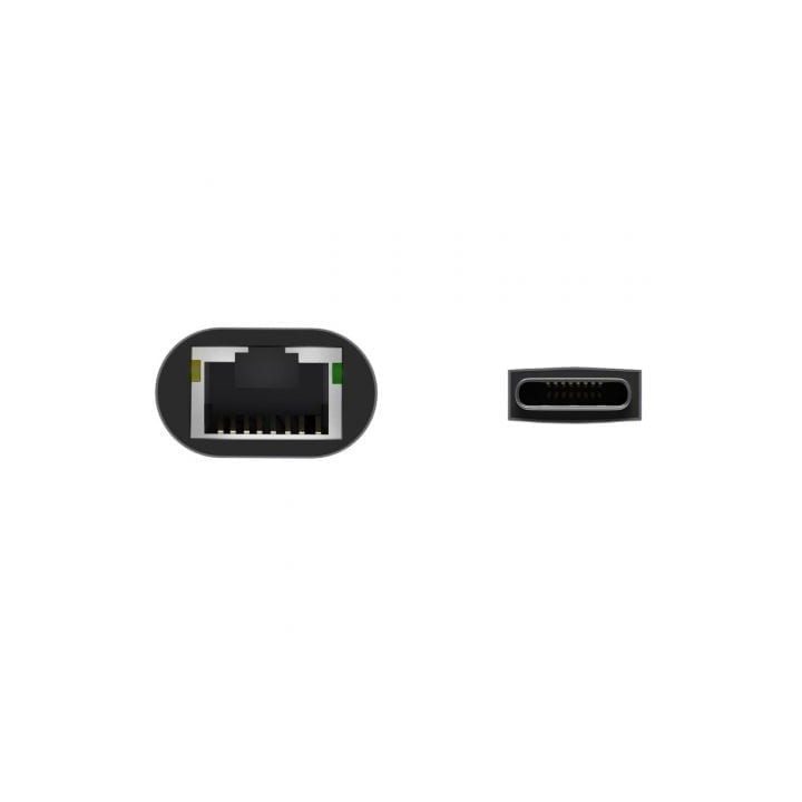 Adaptador AISENS A109-0709 USB-C a RJ45 1000Mbps 15cm Gris Plug&Play